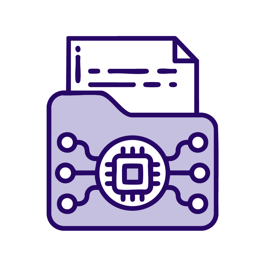 gestión de datos ia - Icono